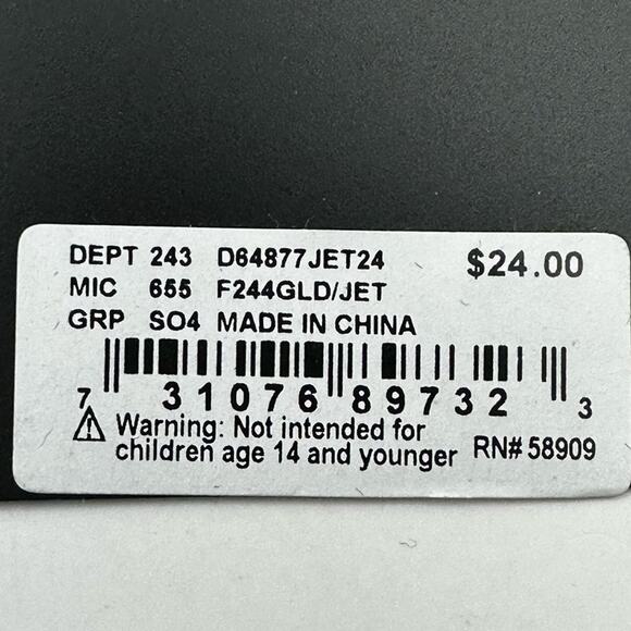 Scroll Earring NWT Jet Black Gold tone by Dilliards Casual Everyday Earrings - Picture 6 of 7